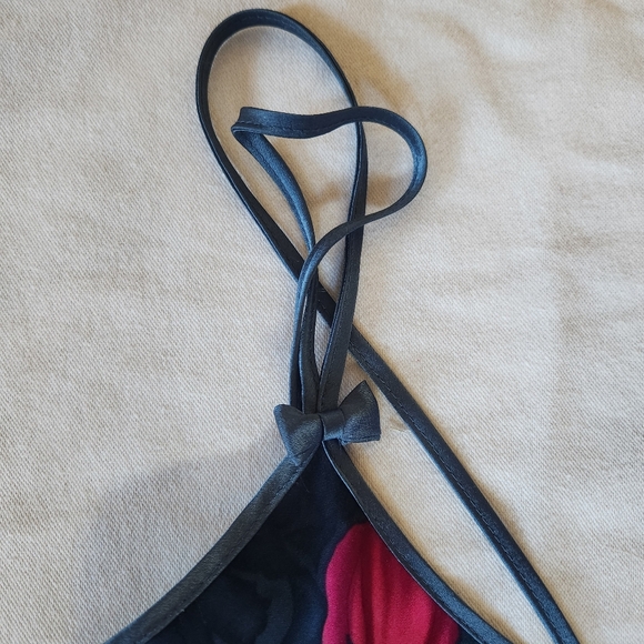 Vintage California Dynasty Lingerie Slip Dress Blue Purple Floral Fairy Medium - Picture 4 of 7